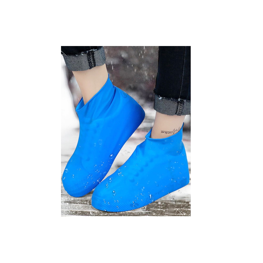 Voděodolné návleky na boty tmavě modré L - náhľad 2