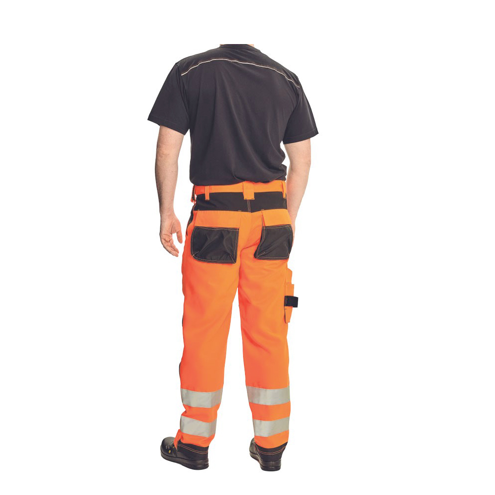 Pracovní reflexní kalhoty oranžové - náhľad 2