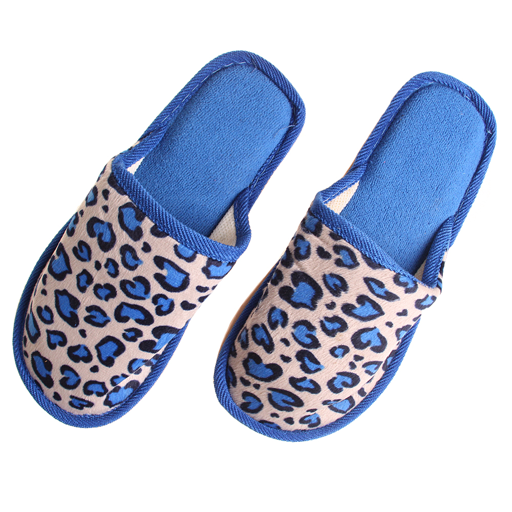 Pantofle domácí leopardí tmavě modré 42/43 - náhľad 2