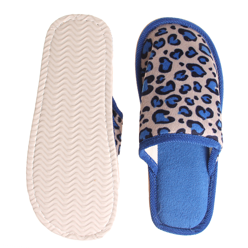 Pantofle domácí leopardí tmavě modré 42/43 - náhľad 3