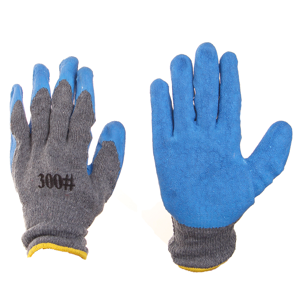 Pogumované pracovní rukavice modro-šedé - náhľad 1