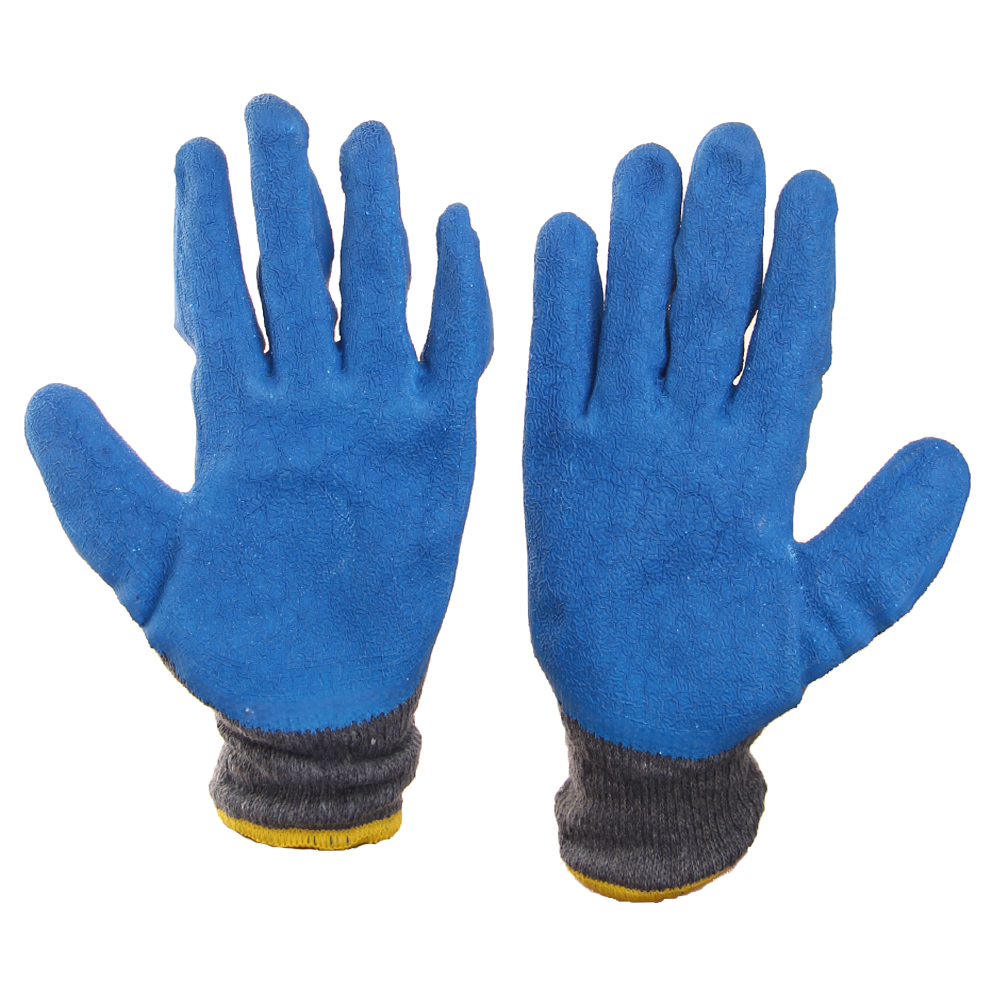 Pogumované pracovní rukavice modro-šedé - náhľad 2