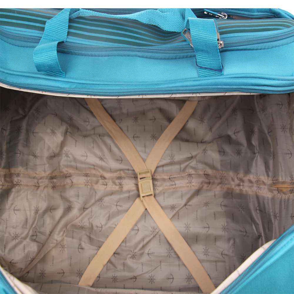 Cestovní taška na kolečkách velká světle modrá - náhľad 3