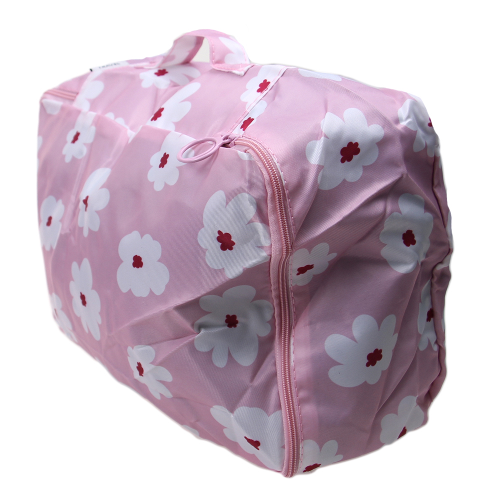 Cestovní organizér do kufru 6ks růžový s květy - náhľad 3