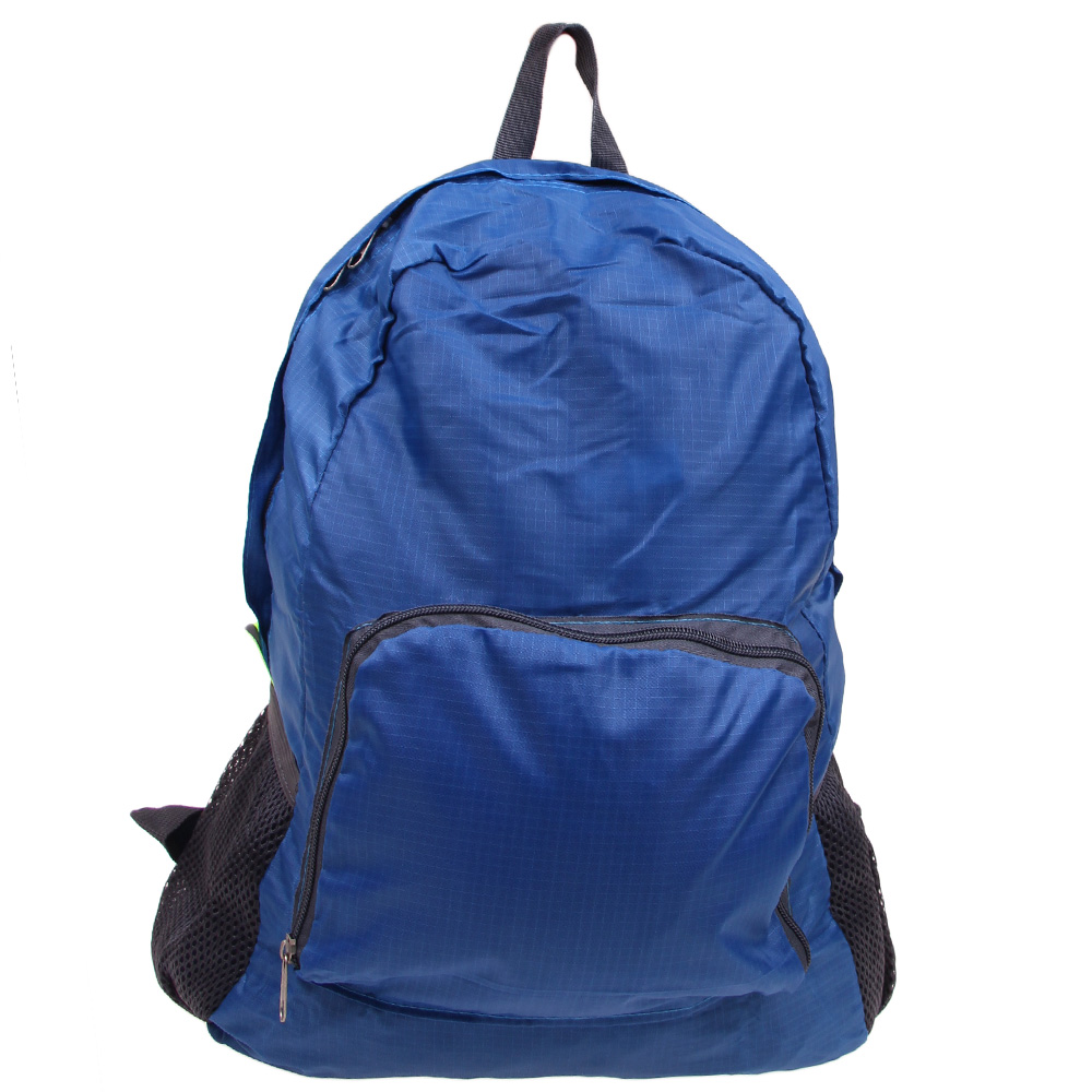 Skládací cestovní batoh modrý - náhľad 4