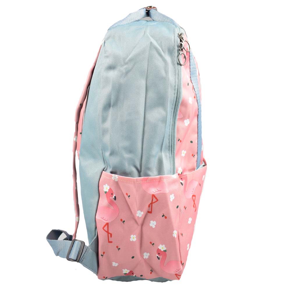 Batoh růžový s plameňáky s náplní školních potřeb - náhľad 2