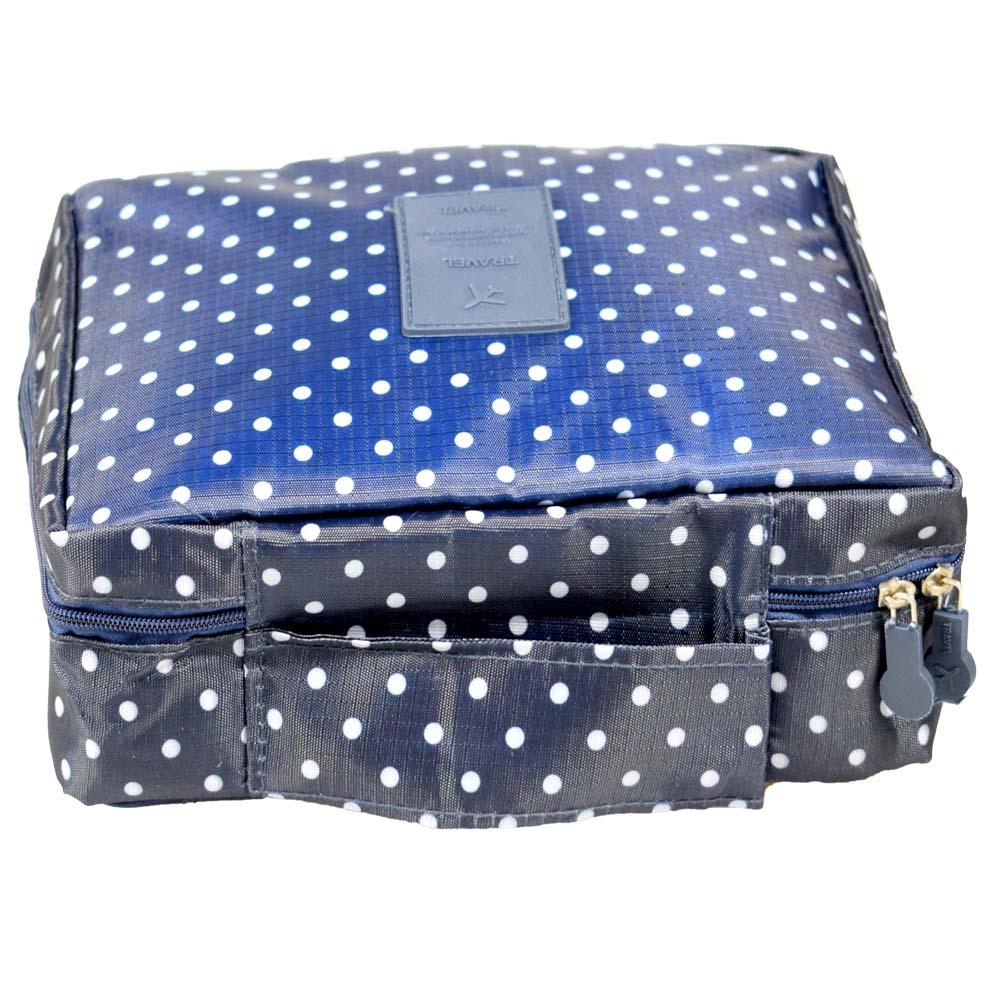 Kosmetická taška Travel modrá s puntíky - náhľad 2