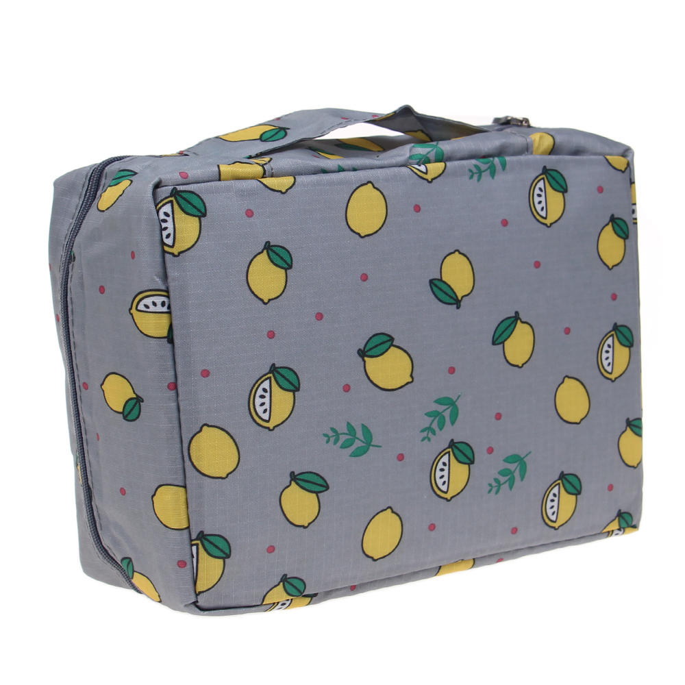 Kosmetická taška Travel šedá s citróny - náhľad 2
