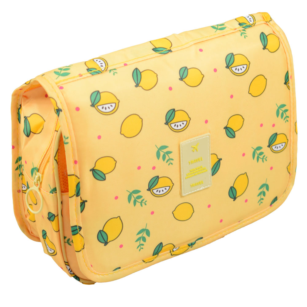 Kosmetická taška závěsná žlutá s citróny - náhľad 1