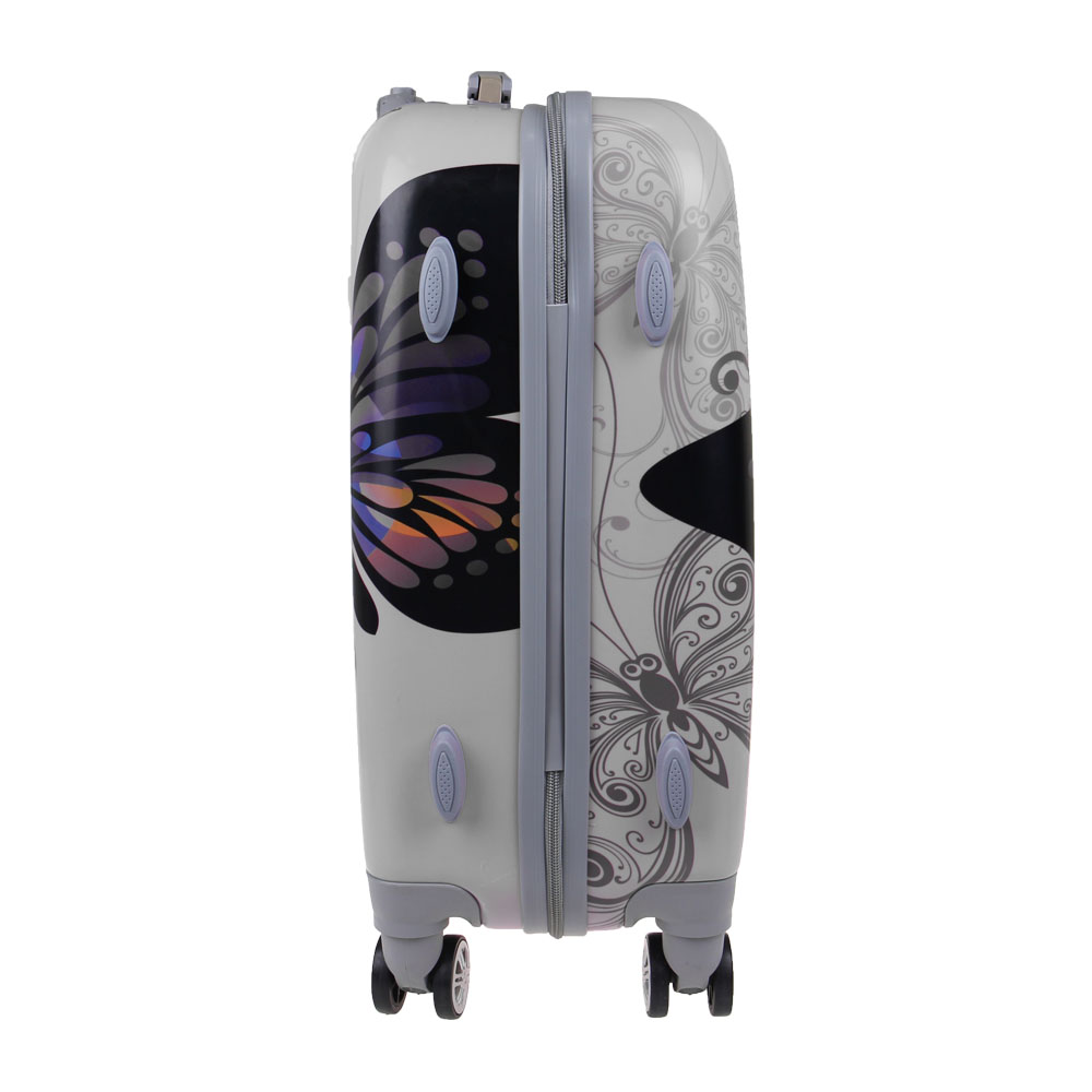 Sada 3 skořepinových kufrů (Silver Butterfly) - náhľad 5