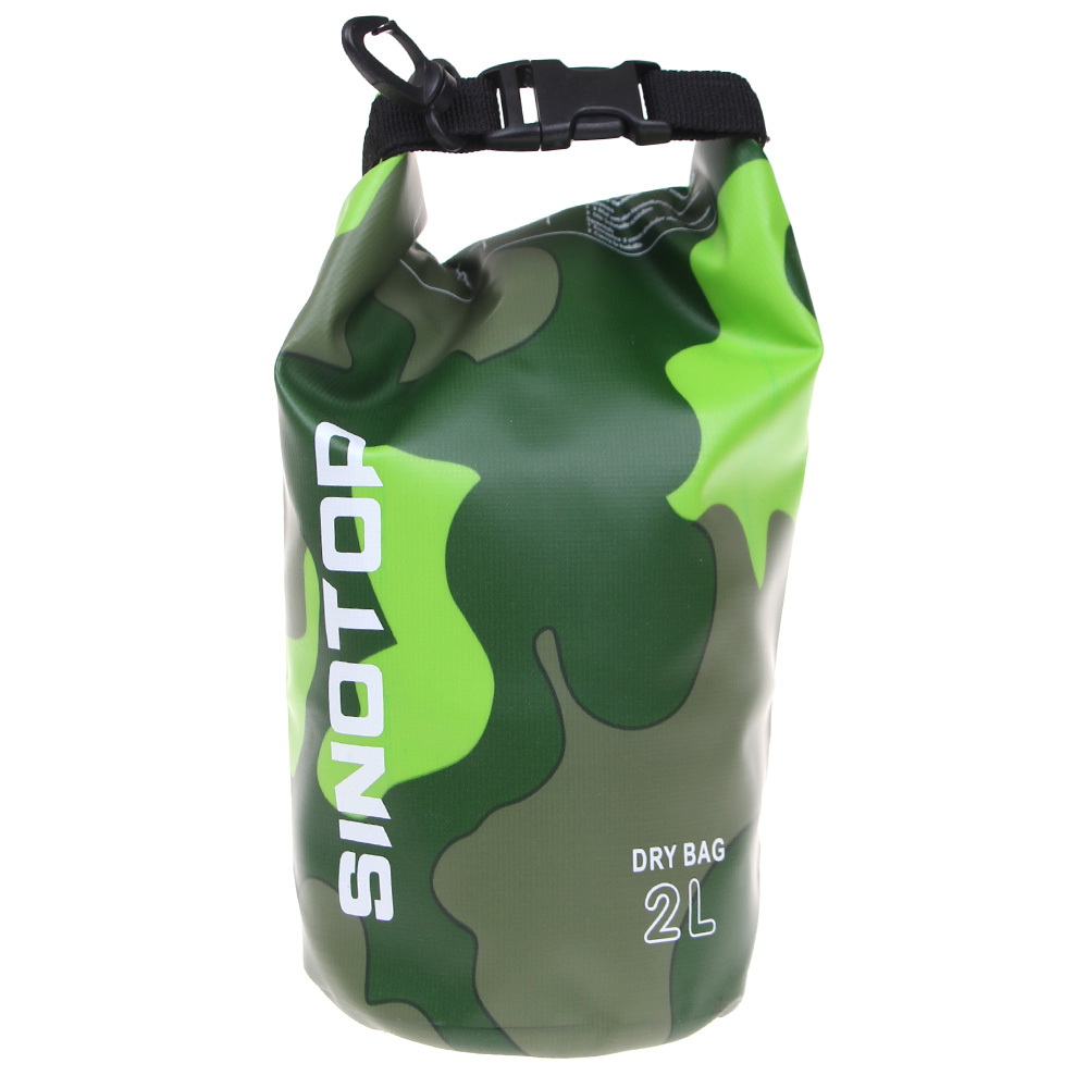 Nepromokavý vak 2 l maskáčový zelený - náhľad 2