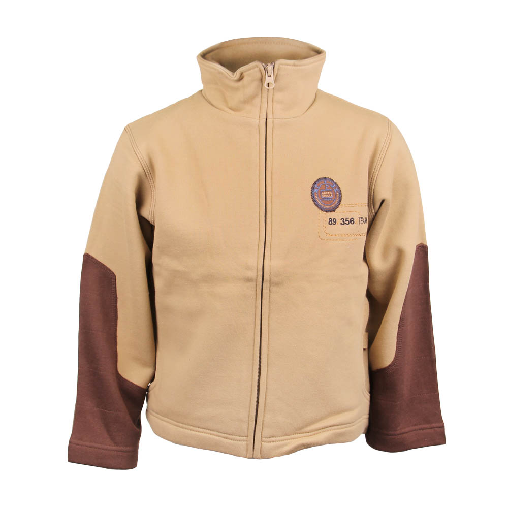 Chlapecká mikina Outdoor na zip hnědá vel.116 - náhľad 1