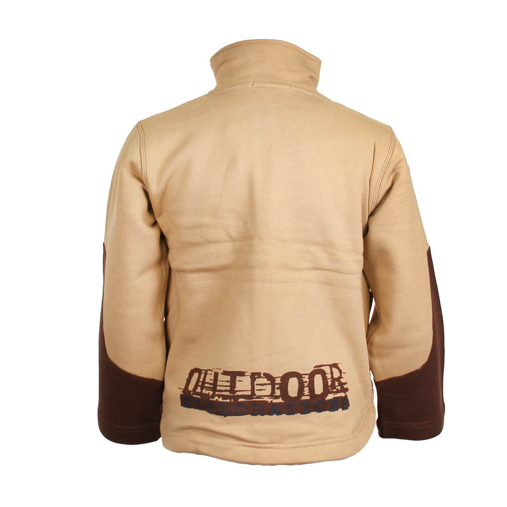 Chlapecká mikina Outdoor na zip hnědá vel.116 - náhľad 2