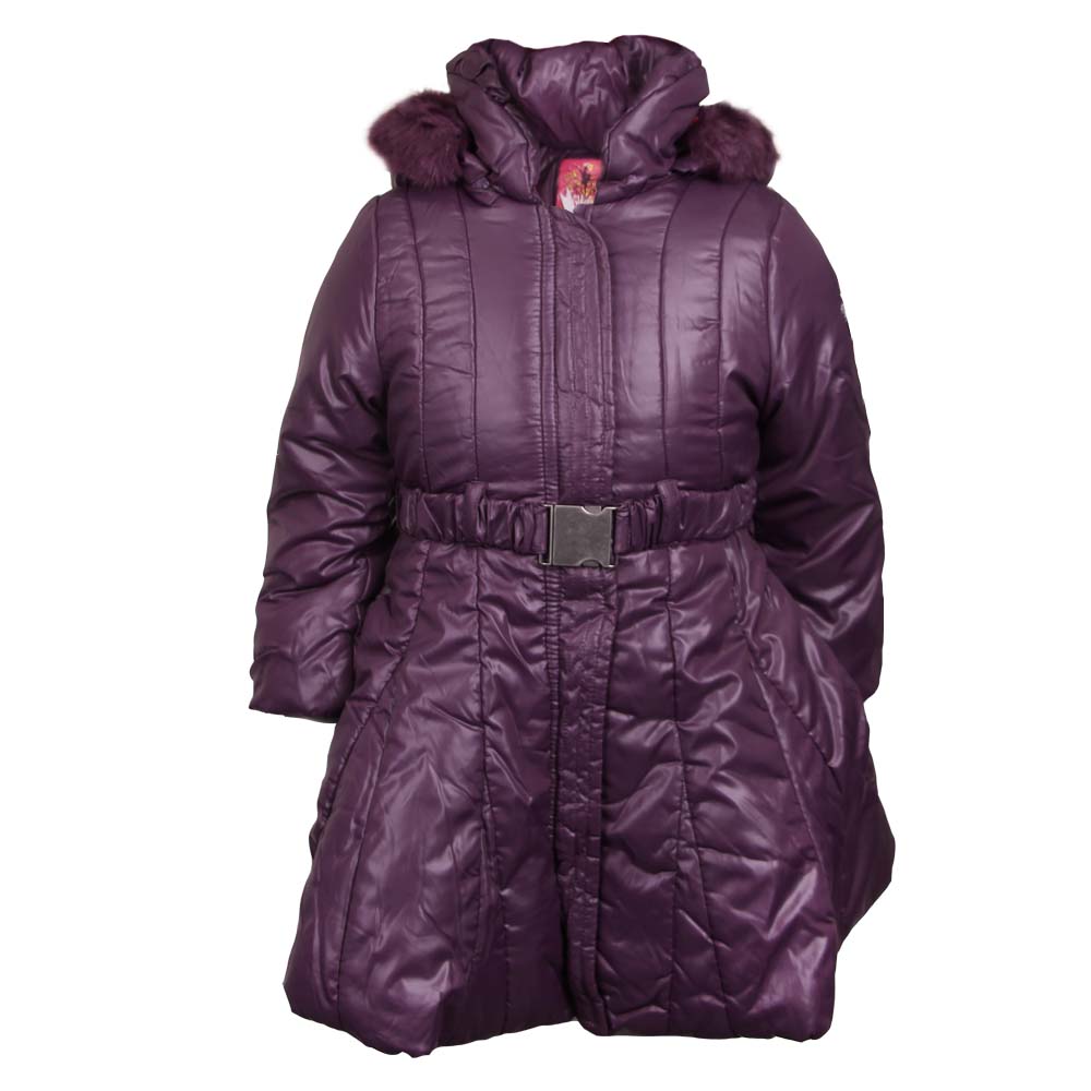 Dívčí zimní kabát fialový vel. 98 - náhľad 1