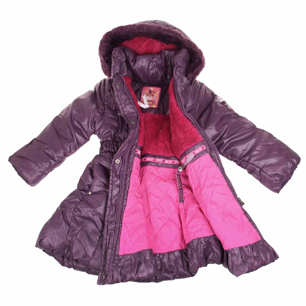 Dívčí zimní kabát fialový vel. 98 - náhľad 2