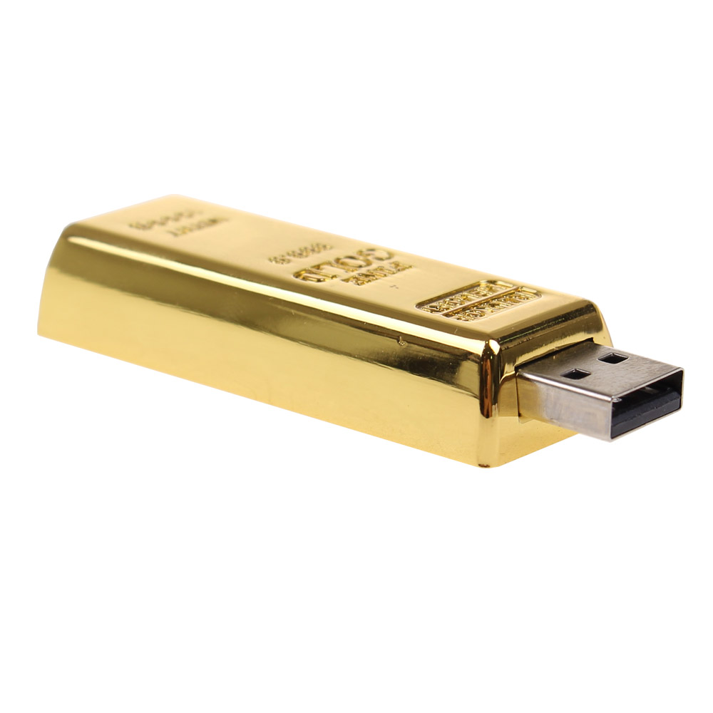 Flash disk USB 8 GB – zlatá cihlička - náhľad 6