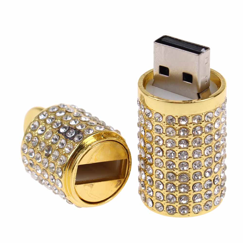 Flash disk USB 8 GB – válec zlatá - náhľad 2