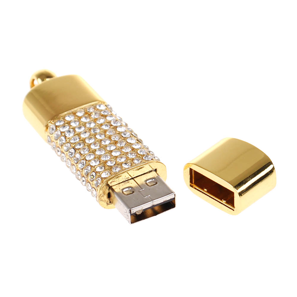 Flash disk USB 8 GB – šperk zlatá - náhľad 3