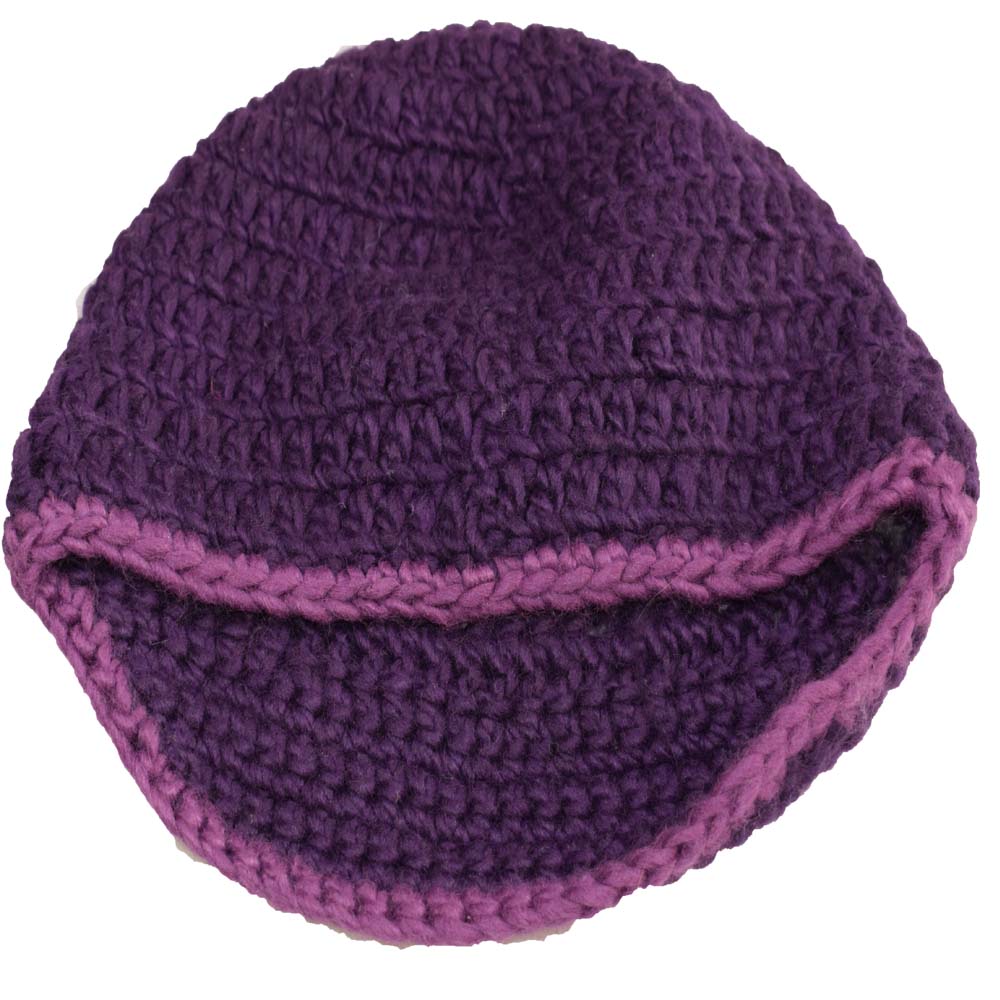 Čepice pletená fialová - náhľad 2